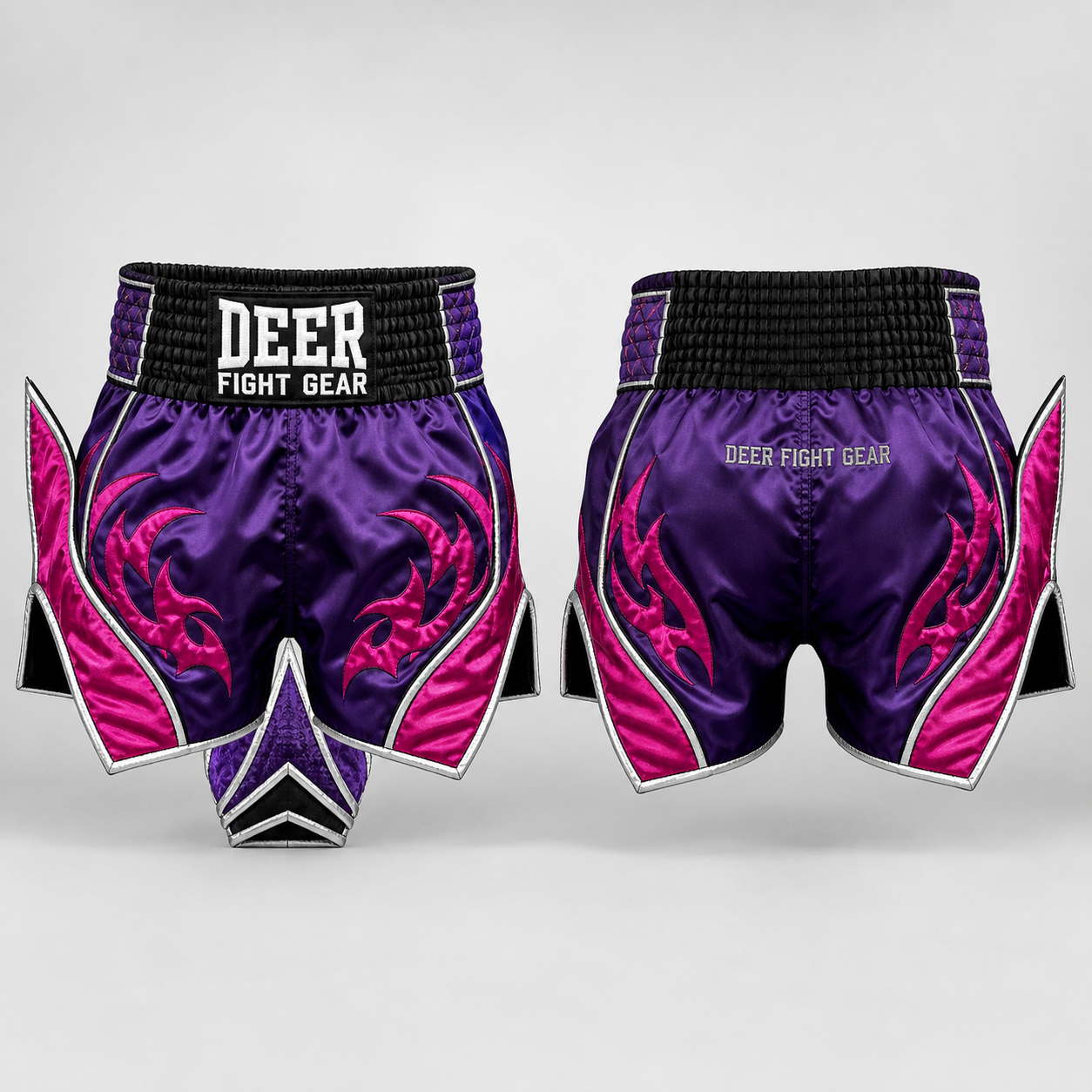 Royal Purple Magenta Split-Leg Muay Thai Shorts