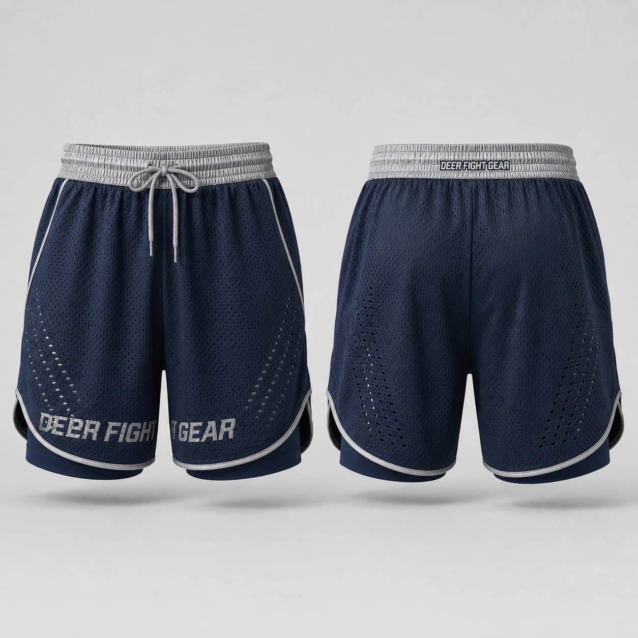 Navy Silver Breathable Mesh Training Nekar