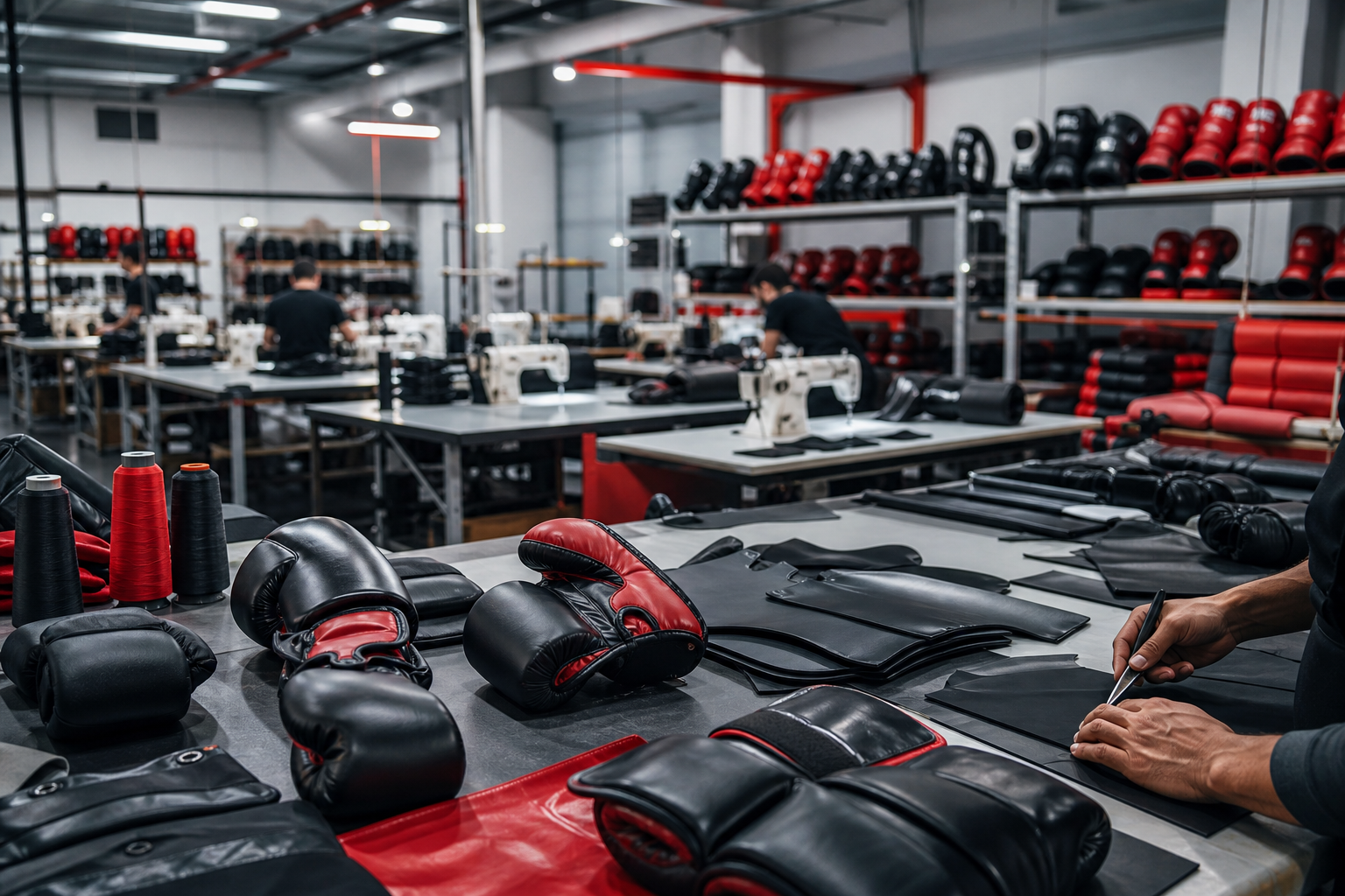Deer Fight Gear martial arts and fight gear factory workshop
