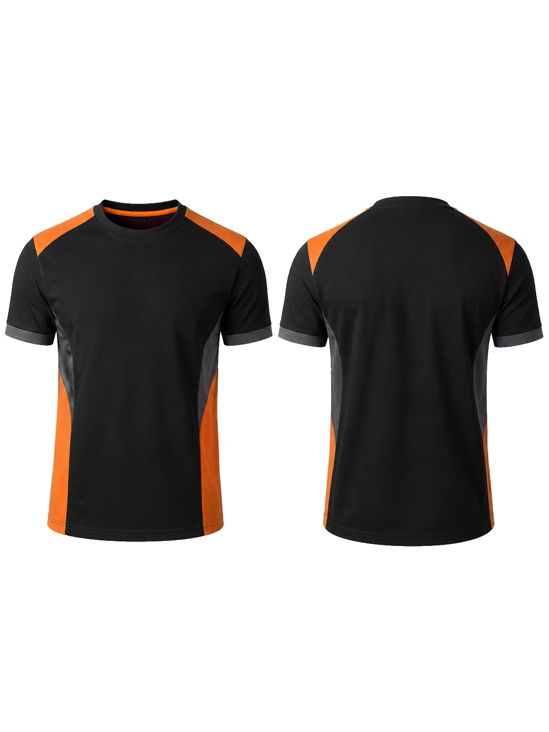 Custom T-Shirts Black Orange Gray T-Shirt manufactured by Deer Fight Gear