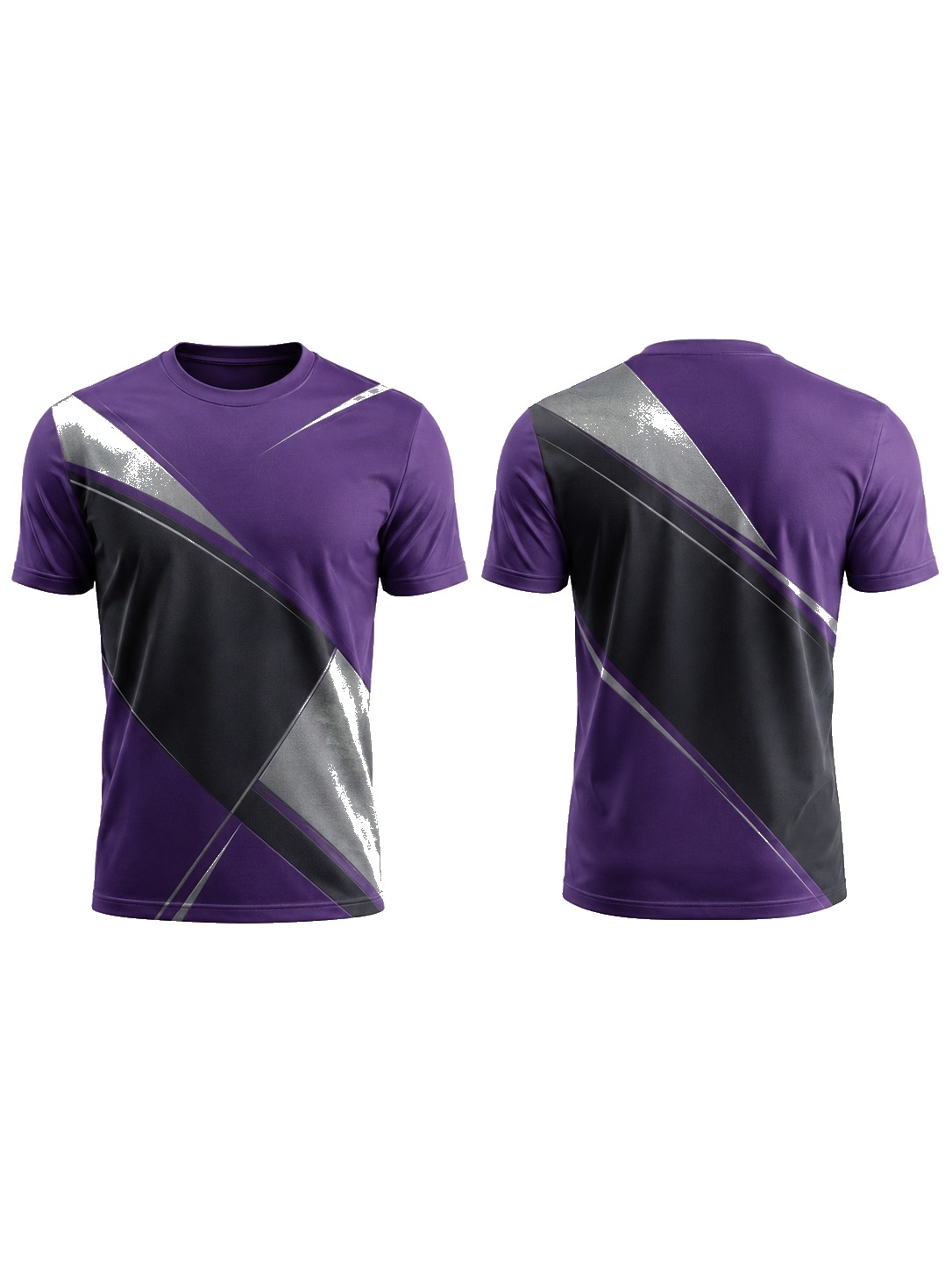 Custom T-Shirts Purple Black Silver T-Shirt manufactured by Deer Fight Gear