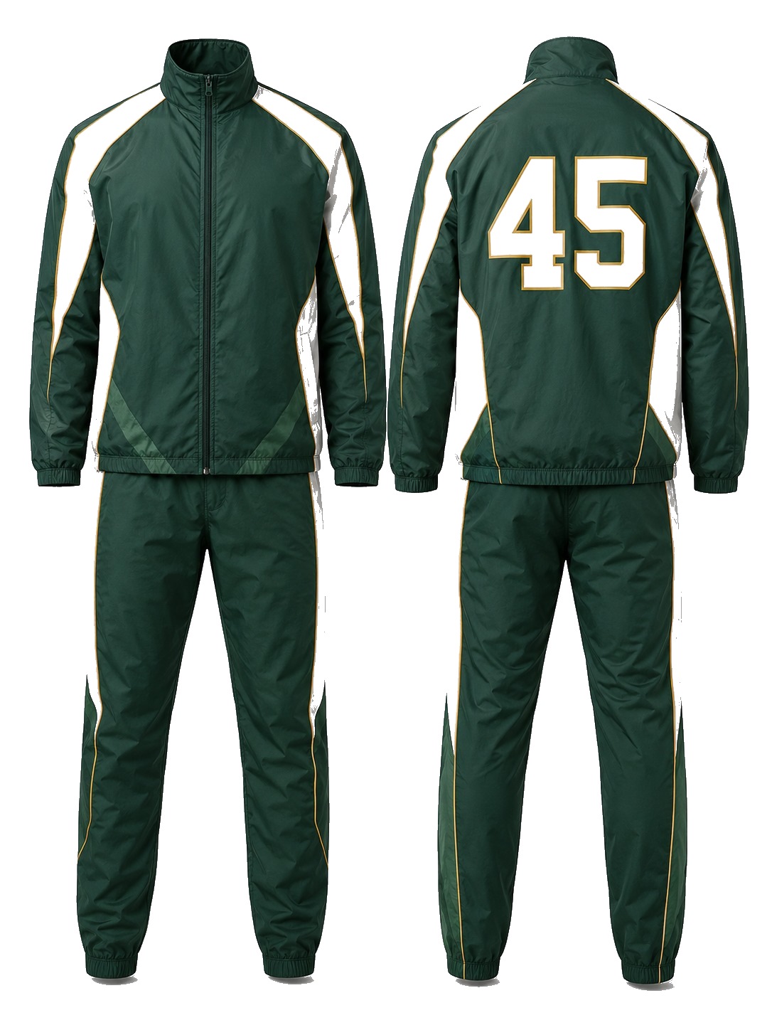 Custom Windbreaker Sets Green Gold Windbreaker Set manufactured by Deer Fight Gear