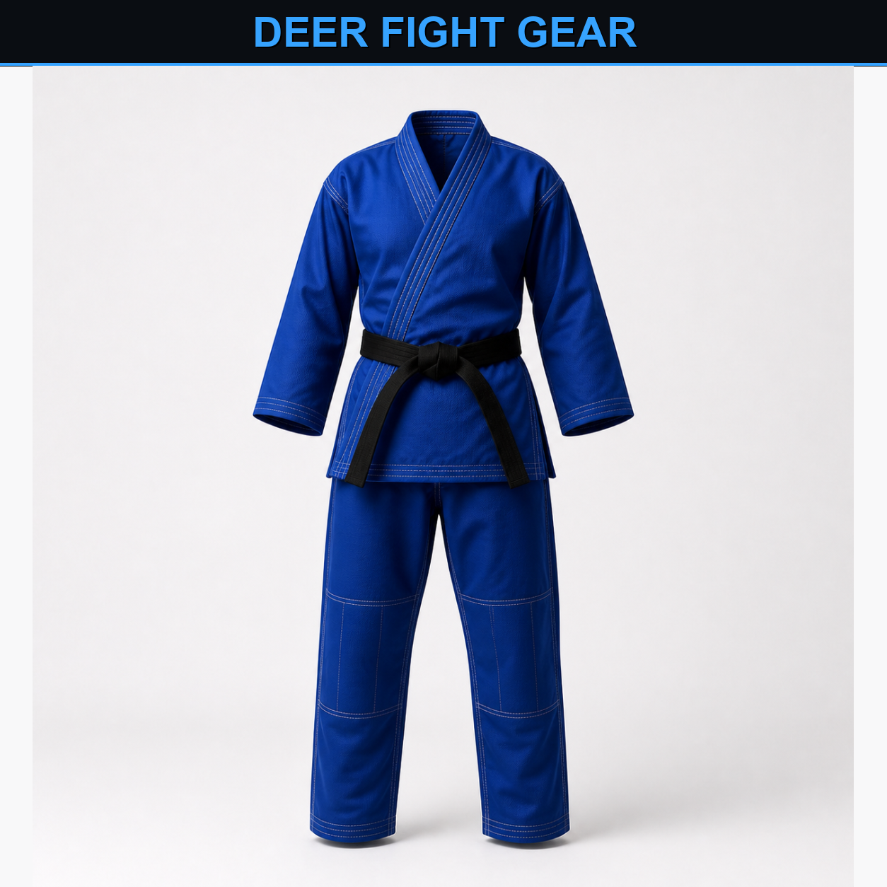 Competition Royal Blue Martial Arts Suit unbranded view