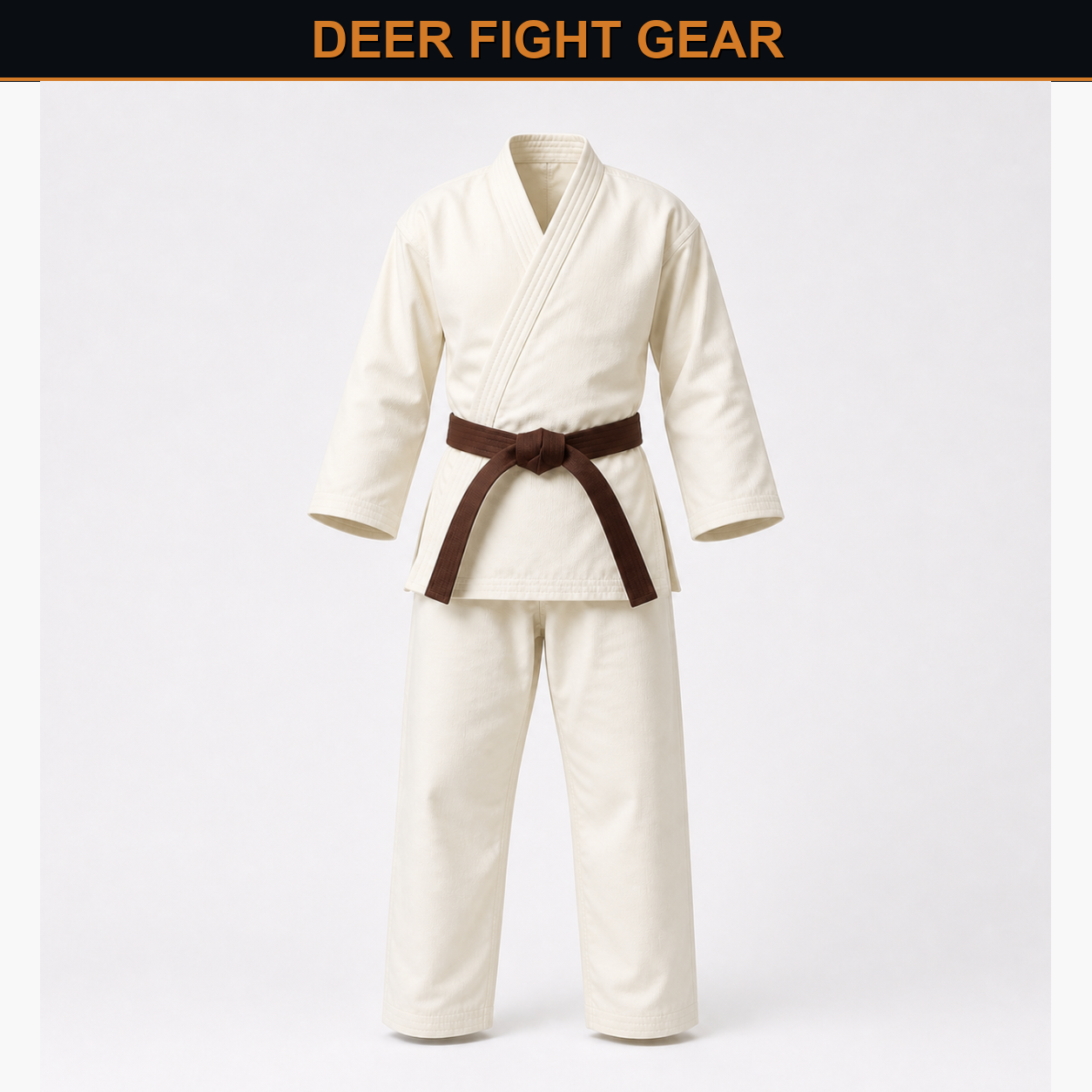 Traditional Ivory Martial Arts Suit unbranded view